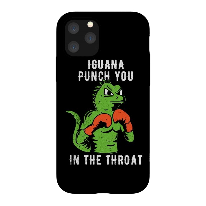 iPhone 11 Pro StrongFit Iguana Punch You by eduely
