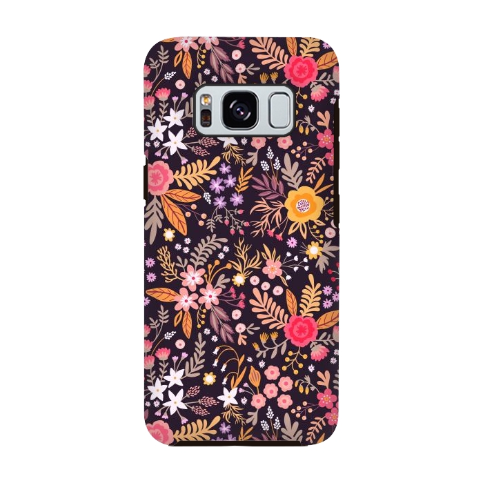 Galaxy S8 StrongFit Branches and Berries on a Black Background by ArtsCase