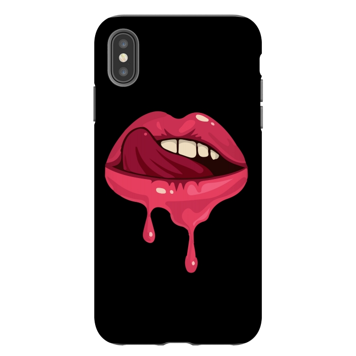 iPhone Xs Max StrongFit crazy lips 2 by MALLIKA