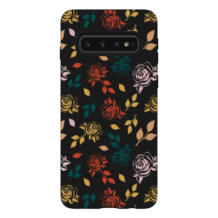 Galaxy S10 StrongFit Rose Floral by TMSarts