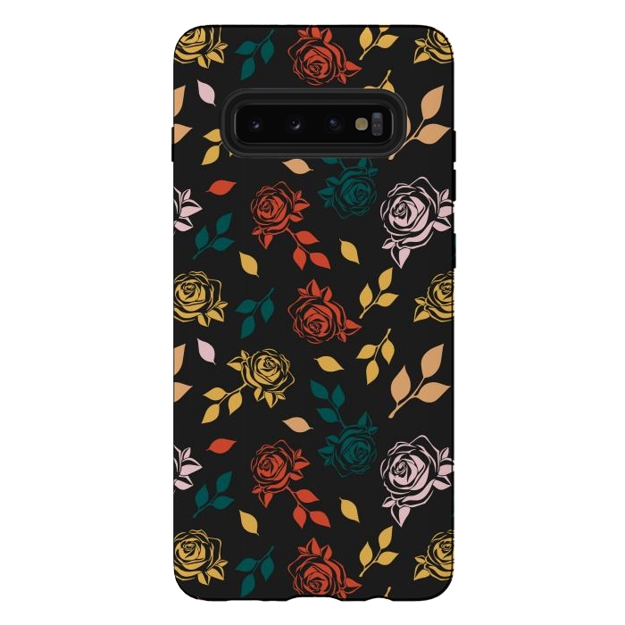 Galaxy S10 plus StrongFit Rose Floral by TMSarts