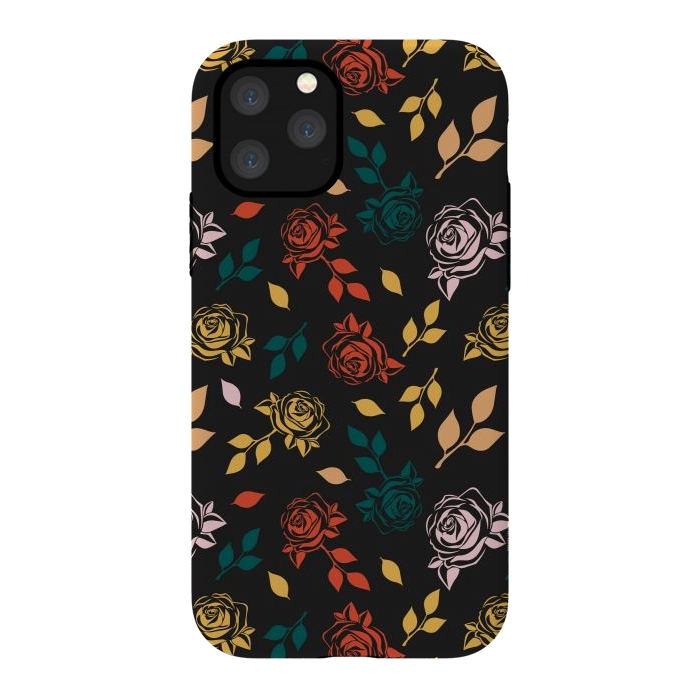 iPhone 11 Pro StrongFit Rose Floral by TMSarts