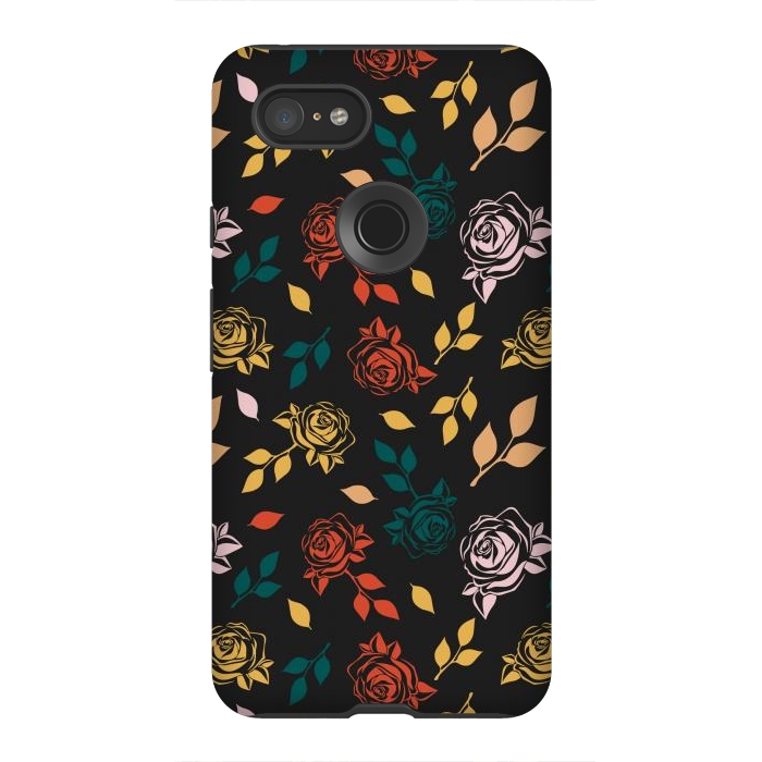 Pixel 3XL StrongFit Rose Floral by TMSarts