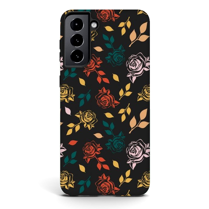 Galaxy S21 StrongFit Rose Floral by TMSarts