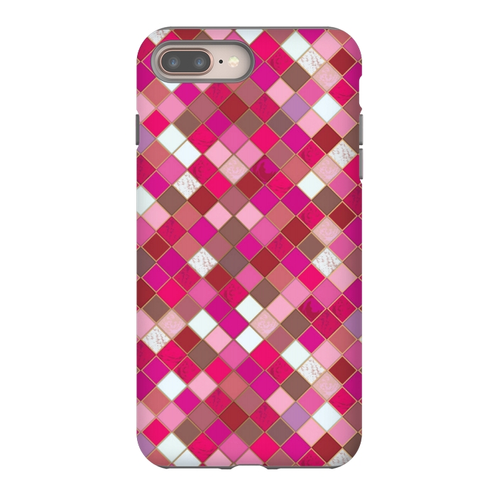 iPhone 7 plus StrongFit pink pretty tiles by MALLIKA