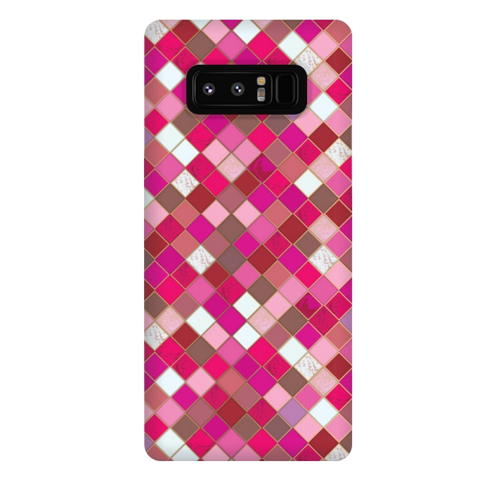 Galaxy Note 8 StrongFit pink pretty tiles by MALLIKA