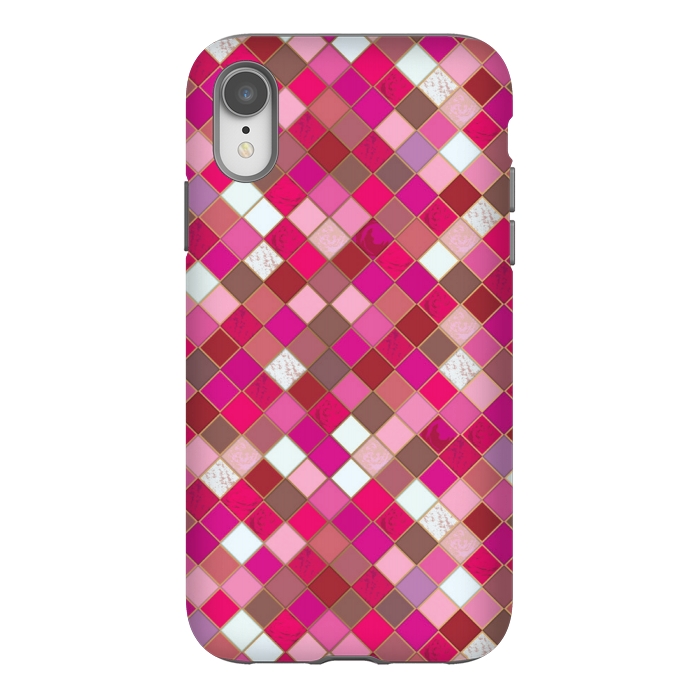 iPhone Xr StrongFit pink pretty tiles by MALLIKA