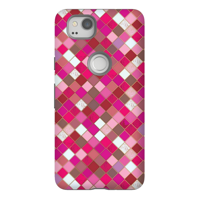 Pixel 2 StrongFit pink pretty tiles by MALLIKA