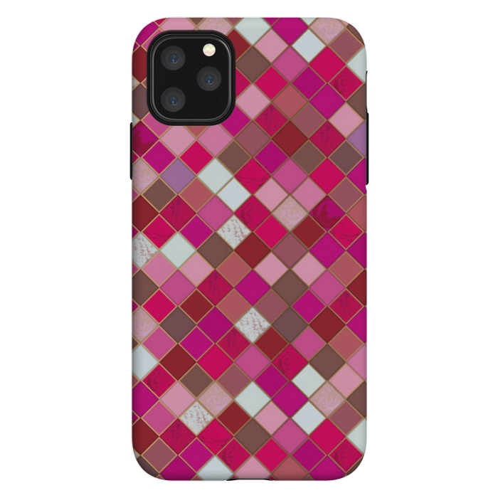 iPhone 11 Pro Max StrongFit pink pretty tiles by MALLIKA