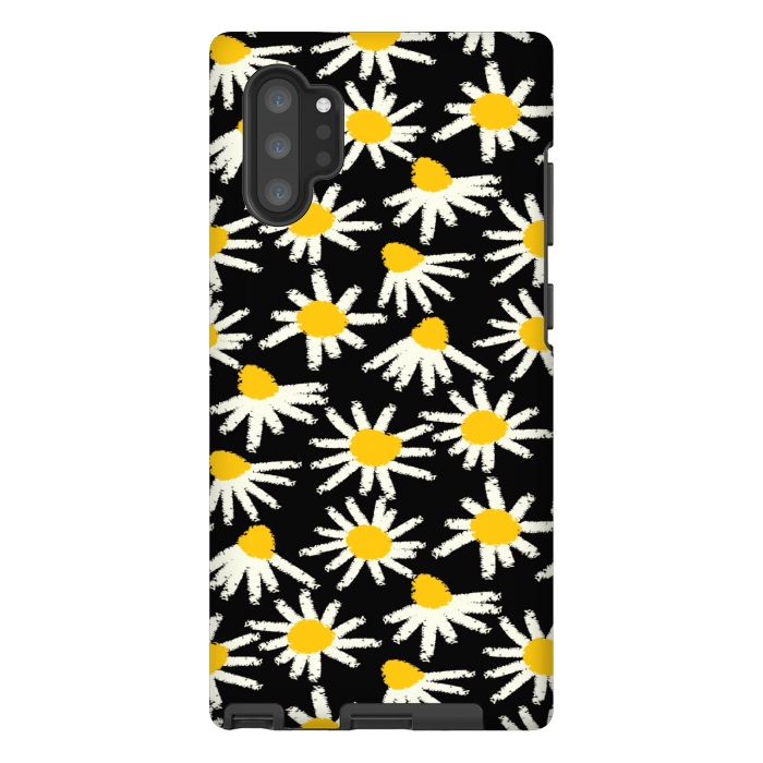 Galaxy Note 10 plus StrongFit cute white flowers  by MALLIKA