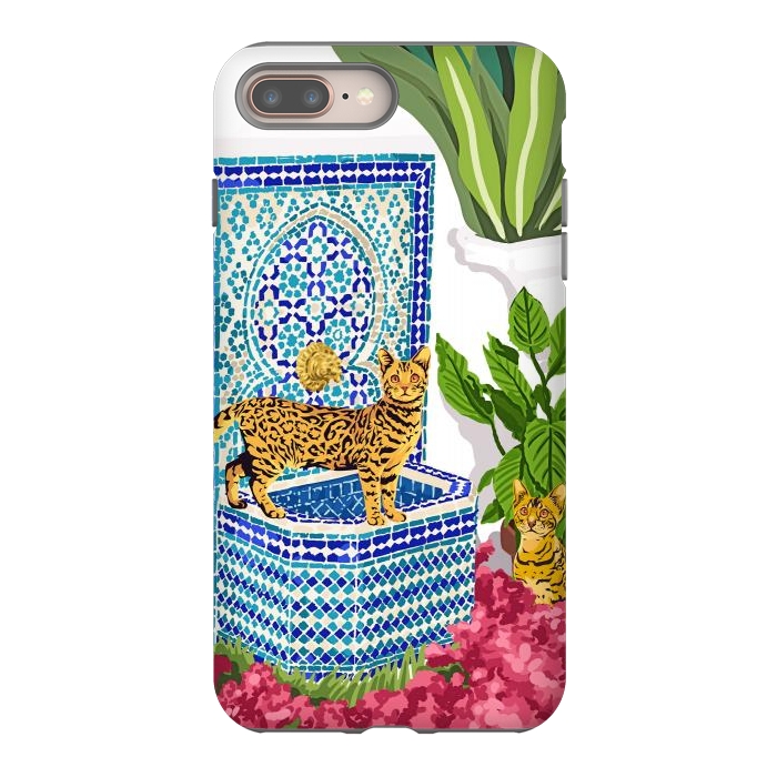 iPhone 8 plus StrongFit Royal Cats by Uma Prabhakar Gokhale