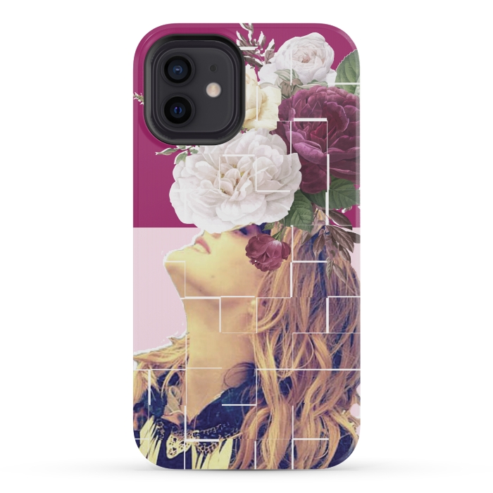 iPhone 12 mini StrongFit floral girl 2 by MALLIKA