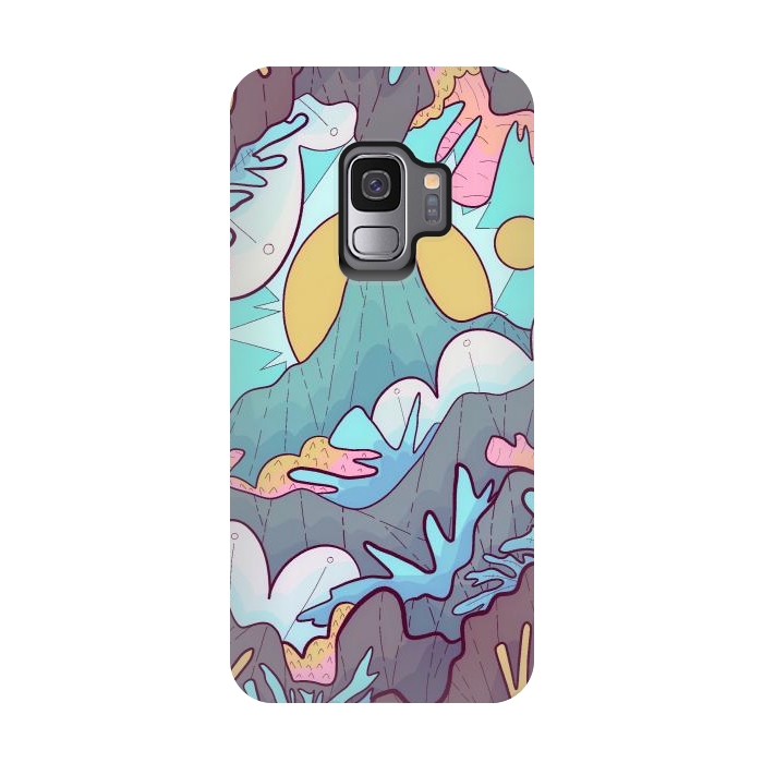 Galaxy S9 StrongFit Coral mountain reef by Steve Wade (Swade)
