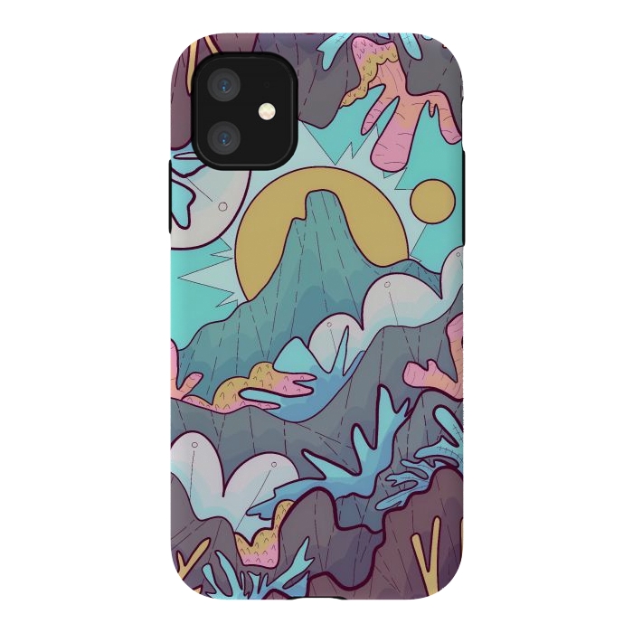 iPhone 11 StrongFit Coral mountain reef by Steve Wade (Swade)