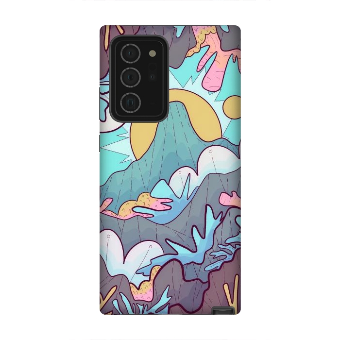 Galaxy Note 20 Ultra StrongFit Coral mountain reef by Steve Wade (Swade)