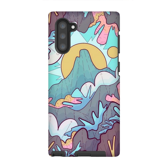 Galaxy Note 10 StrongFit Coral mountain reef by Steve Wade (Swade)