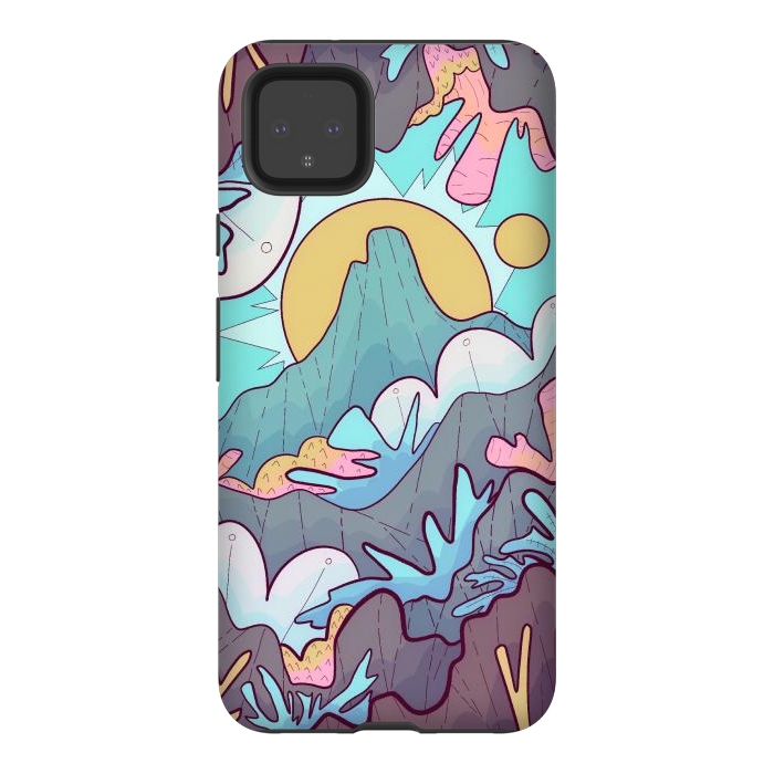 Pixel 4XL StrongFit Coral mountain reef by Steve Wade (Swade)