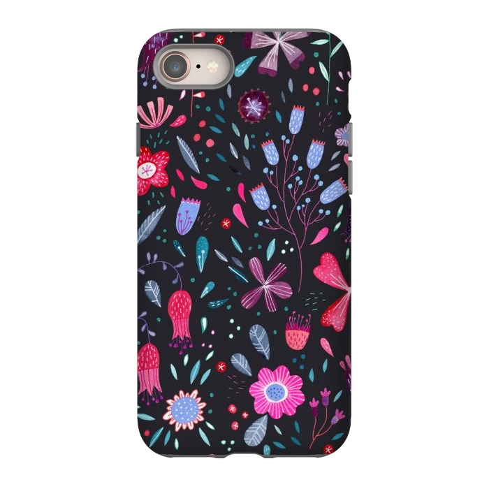 iPhone 8 StrongFit Kennington Flowers Dark by Nic Squirrell