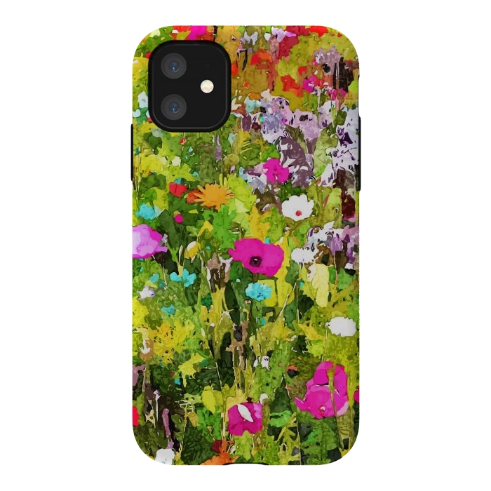iPhone 11 StrongFit Meadow Flowers by Uma Prabhakar Gokhale