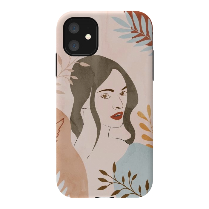 iPhone 11 StrongFit Cute Lady Looing at You by Creativeaxle