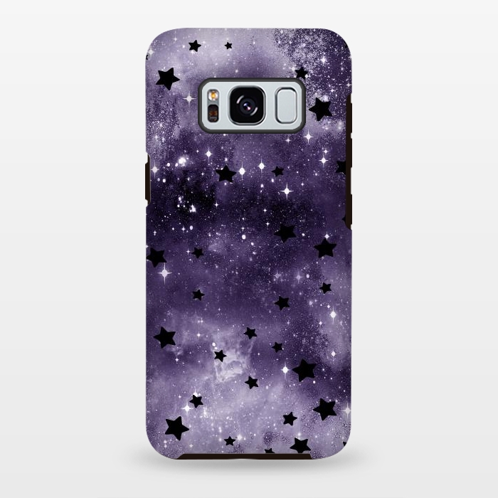 Galaxy S8 plus StrongFit Dark purple starry galaxy - celestial pattern by Oana 