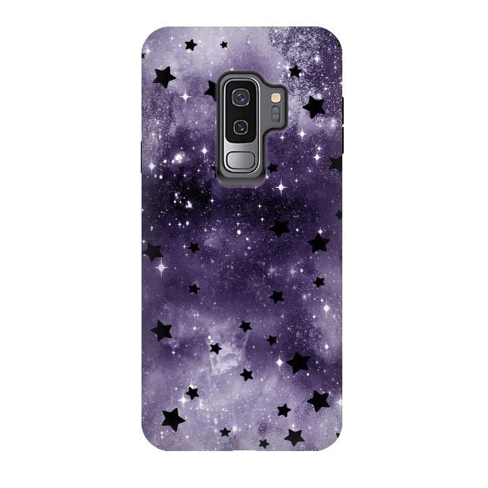 Galaxy S9 plus StrongFit Dark purple starry galaxy - celestial pattern by Oana 