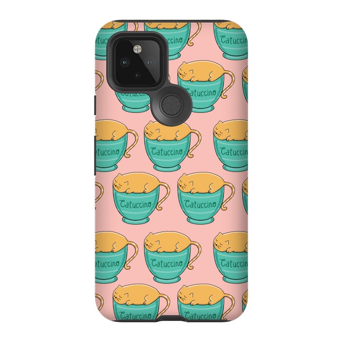 Pixel 5 StrongFit Catuccino Pattern 2 by Coffee Man