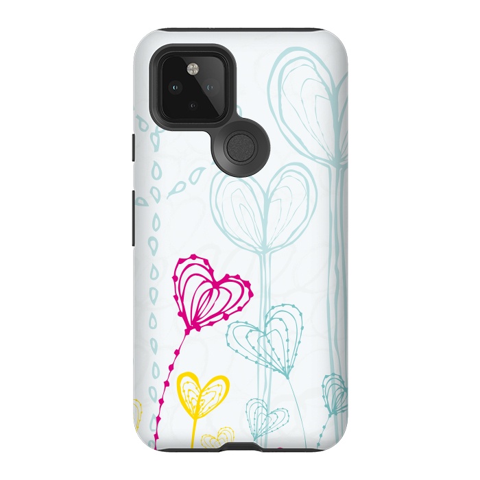 Pixel 5 StrongFit Love Garden  White by MaJoBV