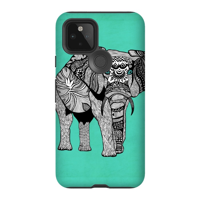 Pixel 5 StrongFit Elephant of Namibia by Pom Graphic Design