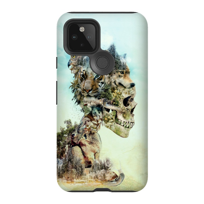 Pixel 5 StrongFit Nature Skull by Riza Peker