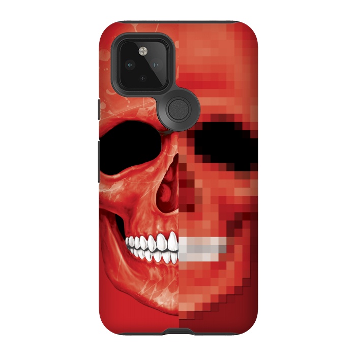 Pixel 5 StrongFit Red Skull by Sitchko