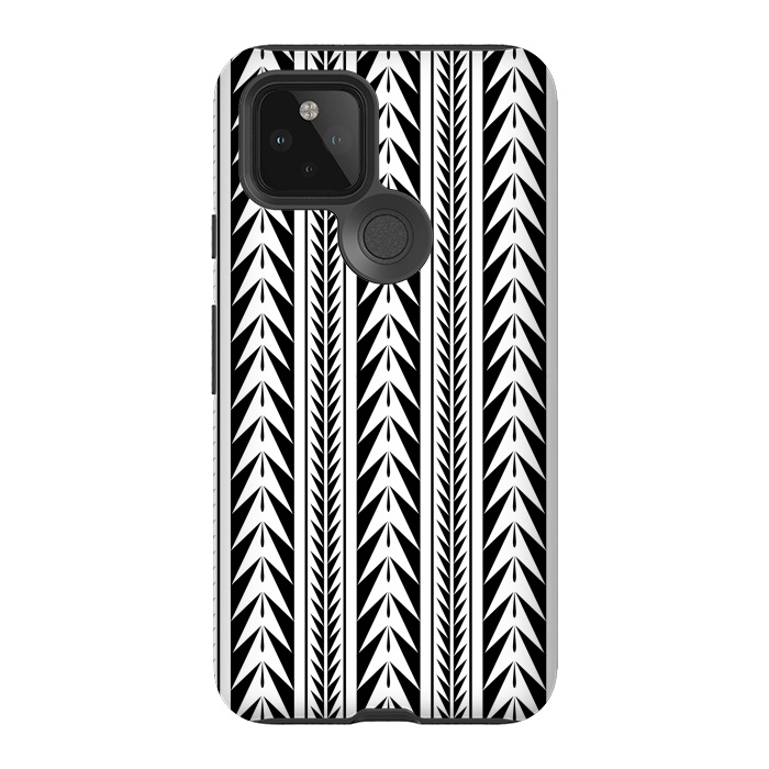 Pixel 5 StrongFit Edgy Black Stripes by Caitlin Workman