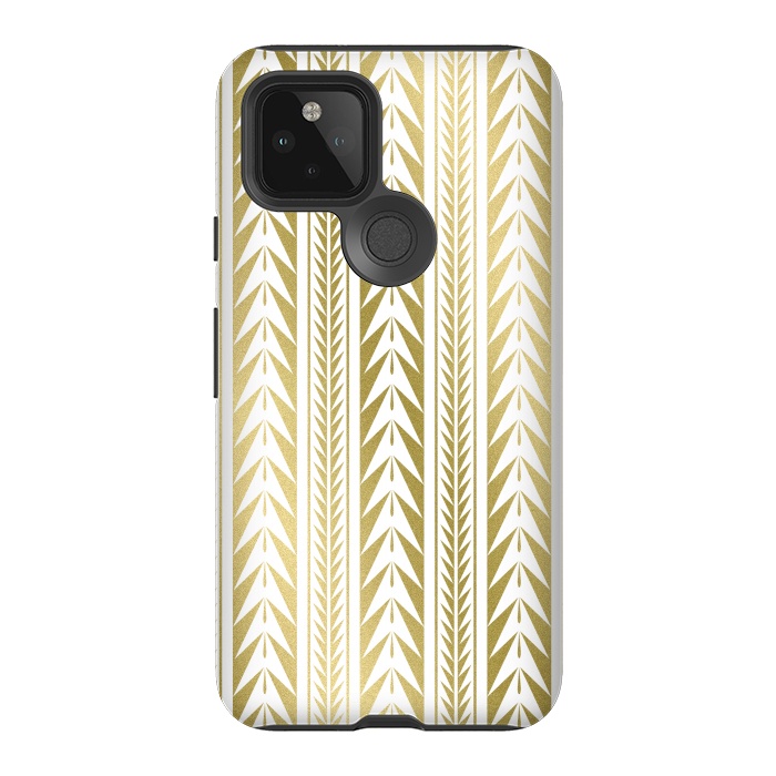 Pixel 5 StrongFit Edgy Gold Stripes by Caitlin Workman