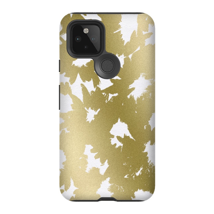 Pixel 5 StrongFit Gold Floral by Caitlin Workman