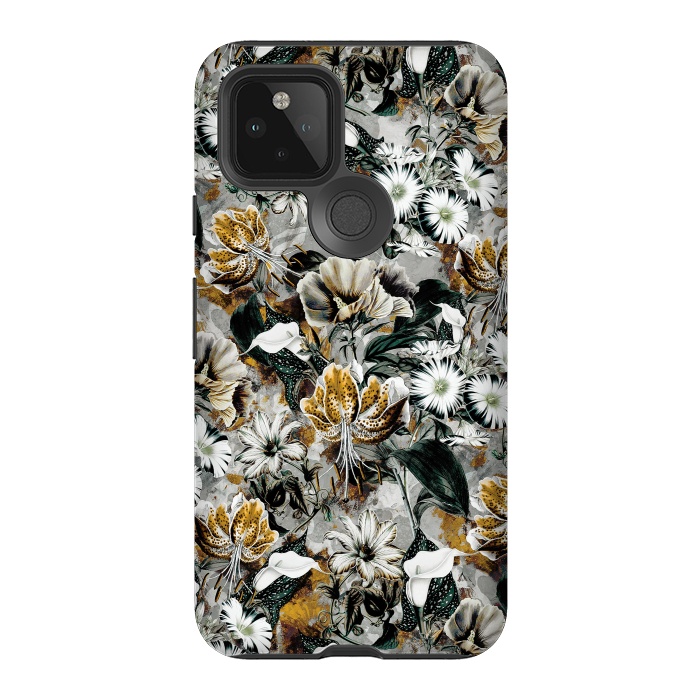 Pixel 5 StrongFit Floral Gold by Riza Peker