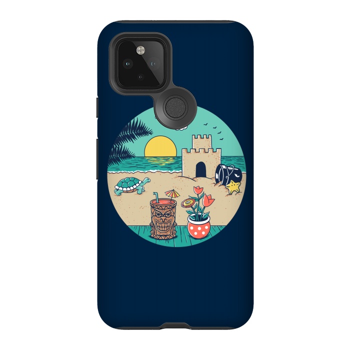 Pixel 5 StrongFit Video game beach by Coffee Man