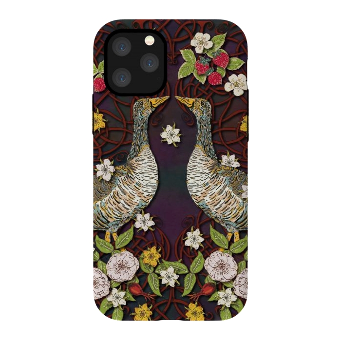 iPhone 11 Pro StrongFit Summer Strawberry Geese by Lotti Brown