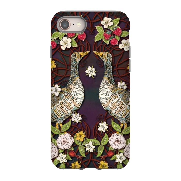 iPhone SE StrongFit Summer Strawberry Geese by Lotti Brown