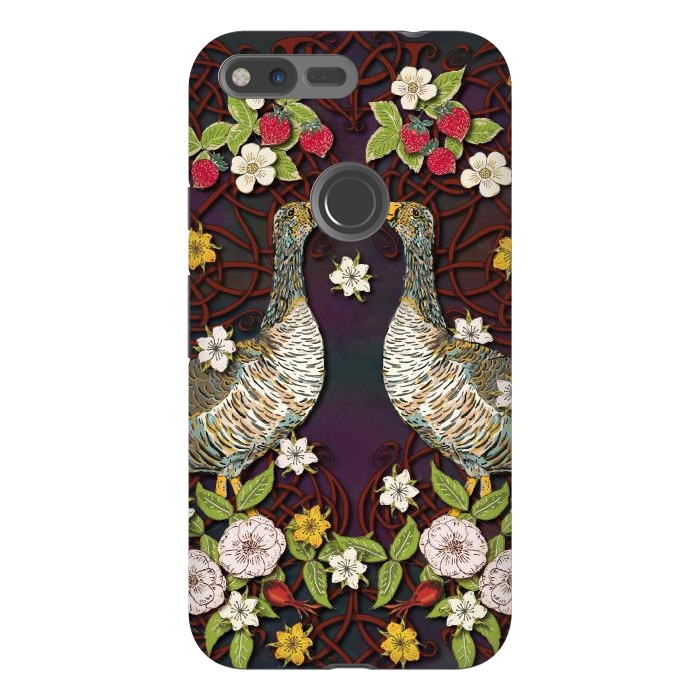 Pixel XL StrongFit Summer Strawberry Geese by Lotti Brown