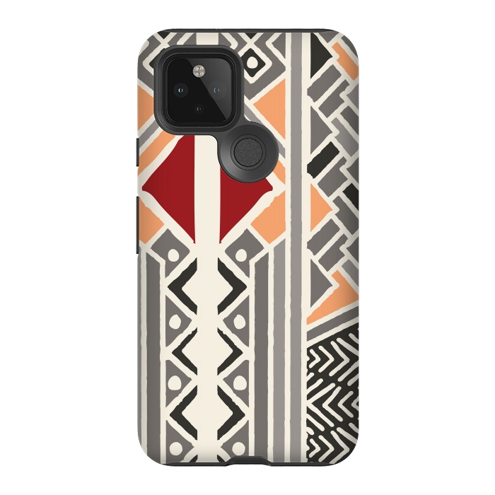 Pixel 5 StrongFit Tribal ethnic geometric pattern 034 by Jelena Obradovic