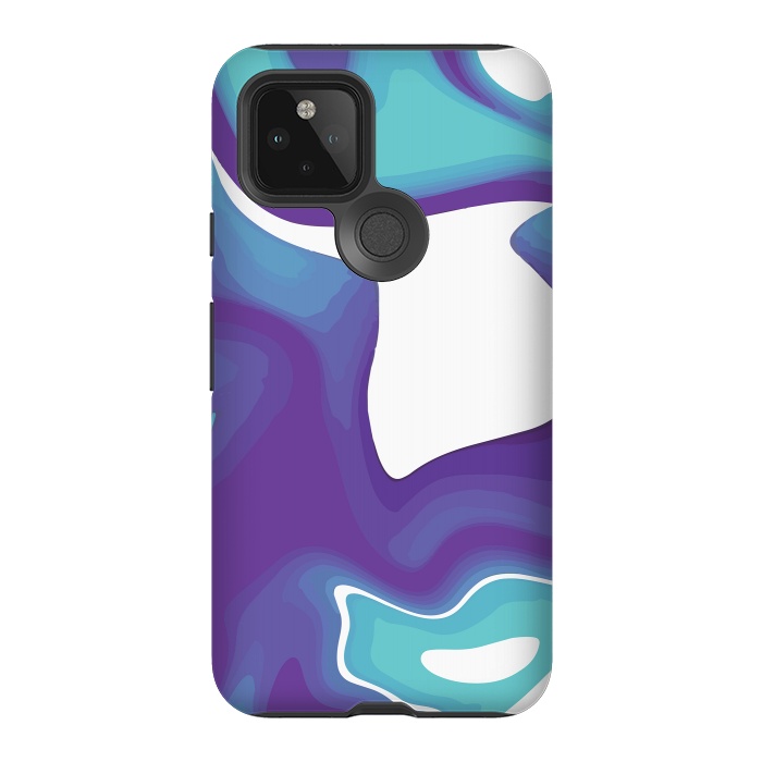 Pixel 5 StrongFit Liquid Marble Purple Shades 010 by Jelena Obradovic