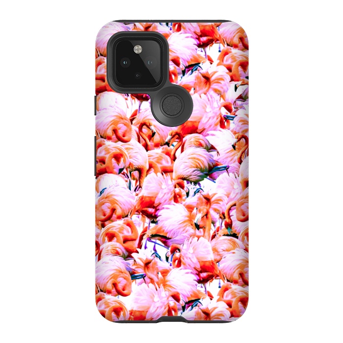 Pixel 5 StrongFit Dream of pink flamingos by Mmartabc