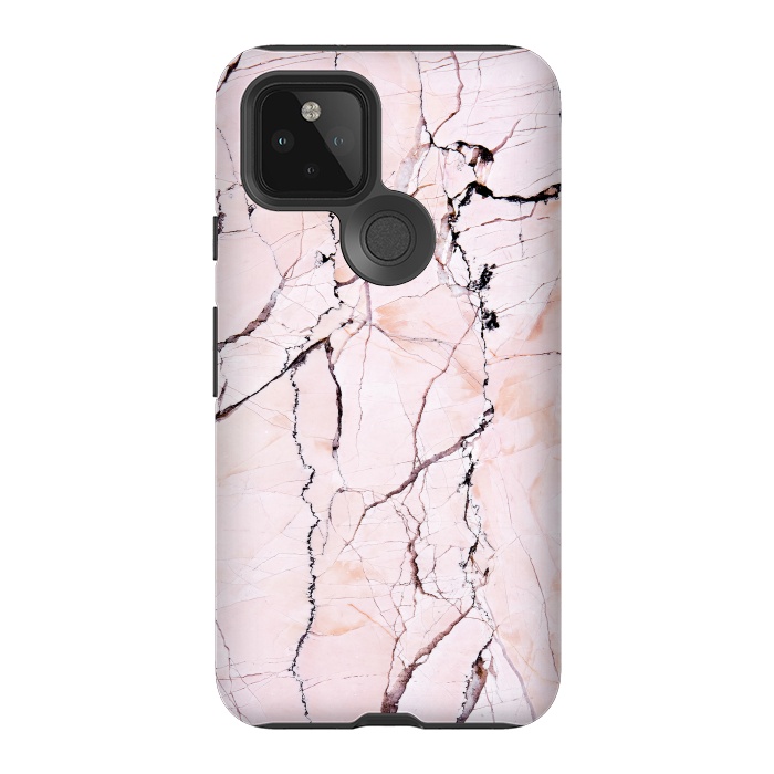 Pixel 5 StrongFit Pink texture marble by Mmartabc