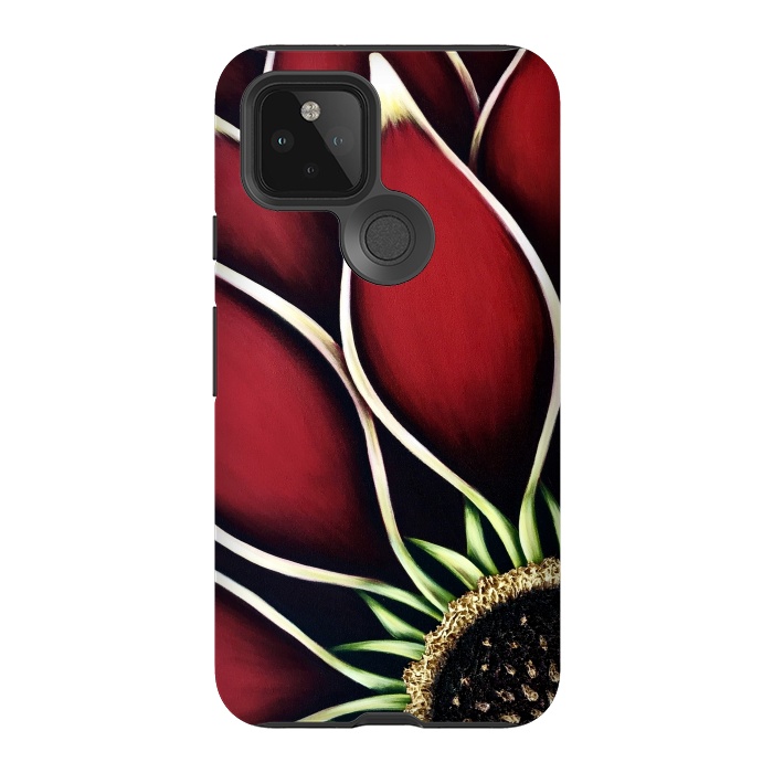 Pixel 5 StrongFit Red Dahlia by Denise Cassidy Wood