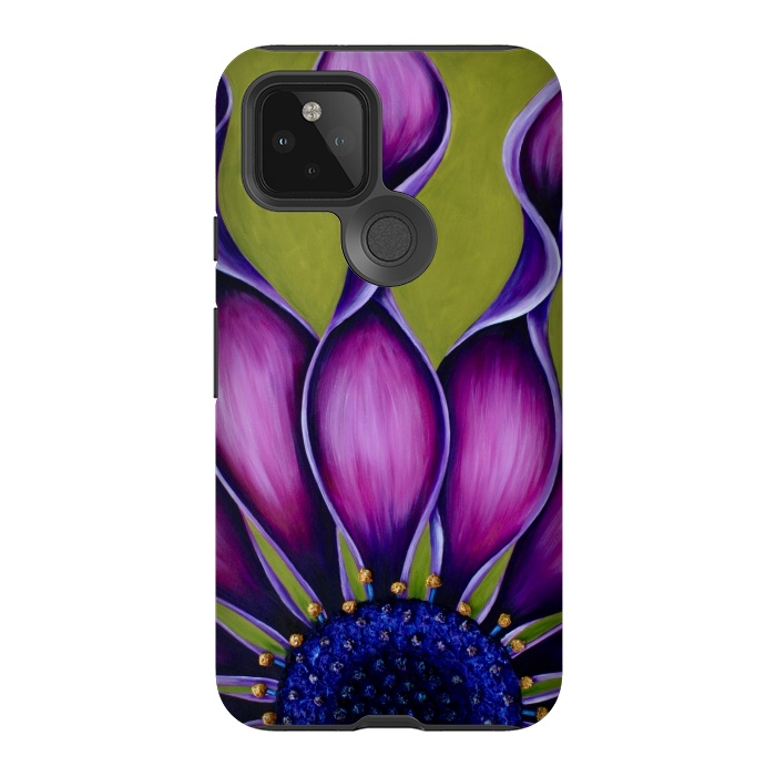 Pixel 5 StrongFit Purple African Daisy by Denise Cassidy Wood