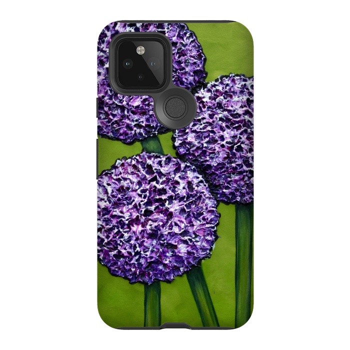 Pixel 5 StrongFit Purple Allium by Denise Cassidy Wood