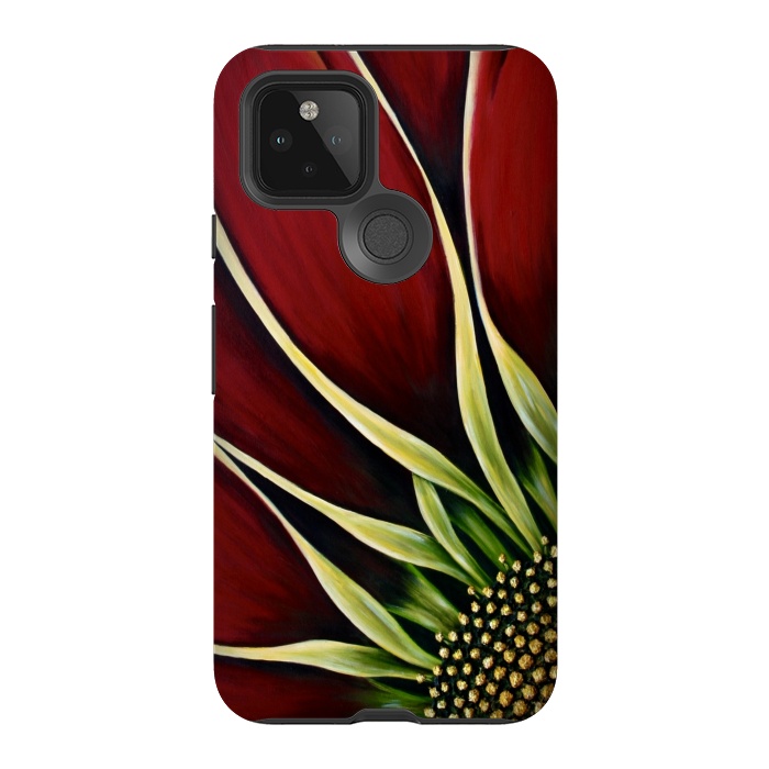 Pixel 5 StrongFit Red Gazania II by Denise Cassidy Wood