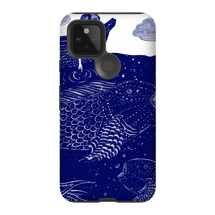Pixel 5 StrongFit The Blue Shimmering Sea Lights by ECMazur 