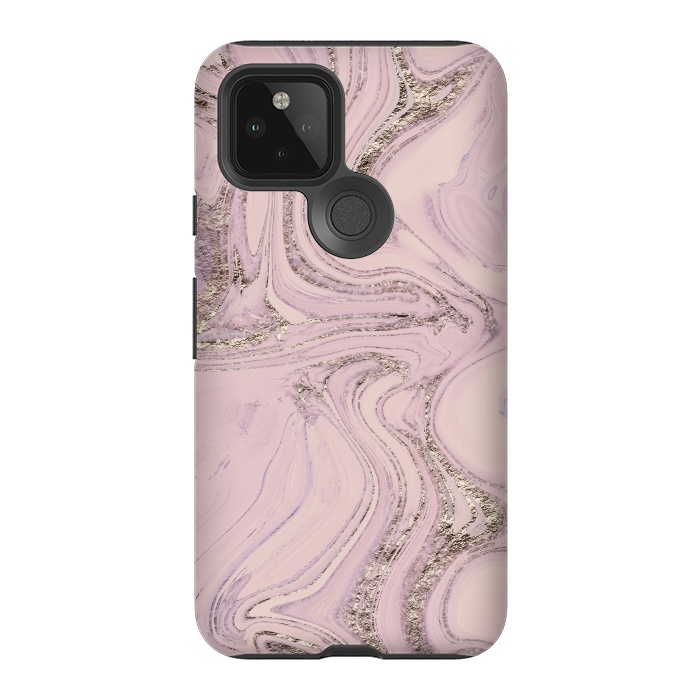 Pixel 5 StrongFit Glamorous Sparke Soft Pink Marble 2 by Andrea Haase