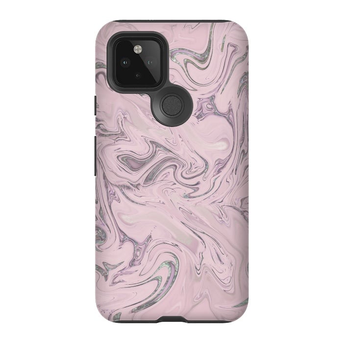 Pixel 5 StrongFit Retro Style Marble Soft Pastel 2 by Andrea Haase